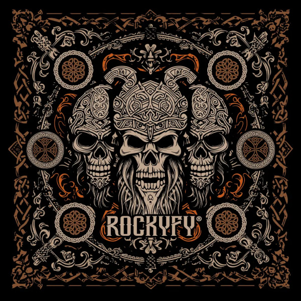 Rockyfy Skull Vikings Bandanda Tuch Bikertuch Bikerbandana Stirnband